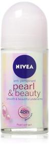 img 3 attached to 💦 Pack of 3 Nivea PEARL & BEAUTY Women's Roll-On Antiperspirant & Deodorant: 48-Hour Underarm Wetness Protection - 1.7oz/50ml Each Bottle