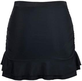 img 2 attached to 👙 Firpearl Women's Ruched Swimsuit Bikini Tankini Bottom with Flattering Ruffle Swim Skirt