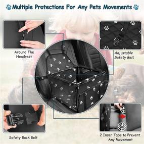 img 1 attached to HIPPIH Dog Car Seats: Collapsible Pet Booster Seat for Small 🐶 Dogs, Waterproof & Upgraded Design - Ideal for Medium Pets Under 11 lb