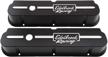 edelbrock 41653 valve covers logo