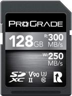 📸 prograde digital sd uhs-ii 128gb card v90: fast write and read speeds for vloggers, filmmakers, photographers & content curators logo