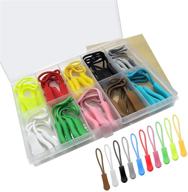 🎒 40pcs durable zipper pulls – premium extender cord tags in 10 colorful nylon replacements for suitcase, backpacks, jackets, boots, luggage, purses, handbags logo