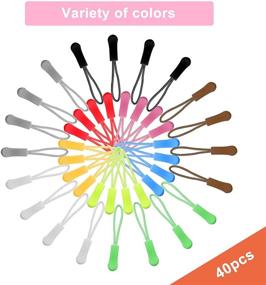 img 3 attached to 🎒 40Pcs Durable Zipper Pulls – Premium Extender Cord Tags in 10 Colorful Nylon Replacements for Suitcase, Backpacks, Jackets, Boots, Luggage, Purses, Handbags