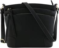 triple zipper pocket medium crossbody women's handbags & wallets logo