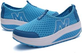 img 2 attached to SAGUARO Women's Athletic Platform Walking Sneakers - Performance Shoes for Ladies