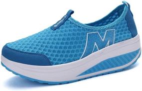 img 3 attached to SAGUARO Women's Athletic Platform Walking Sneakers - Performance Shoes for Ladies