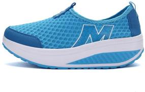 img 4 attached to SAGUARO Women's Athletic Platform Walking Sneakers - Performance Shoes for Ladies