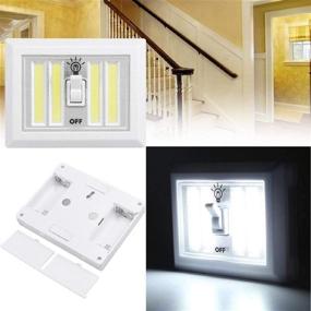 img 2 attached to AlltroLite COB Dual LED Closet Light Switch: Battery Operated Tap Light for a Wireless Night Light Solution in Utility Spaces, Under Cabinets, Shelves, Sheds, Kitchens, Garages, Attics, RVs & DIY Projects