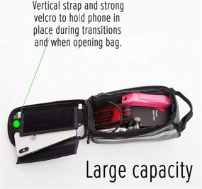 img 1 attached to 🚴 Versatile Bike Phone Holder Bag: Easy Transition to Fanny Pack or Crossbody Bag - Sensitive Touchscreen - Water Resistant - Top Tube Bike Bag - Fits iPhone and Samsung - Bicycle Mount Phone Pouch