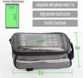 img 2 attached to 🚴 Versatile Bike Phone Holder Bag: Easy Transition to Fanny Pack or Crossbody Bag - Sensitive Touchscreen - Water Resistant - Top Tube Bike Bag - Fits iPhone and Samsung - Bicycle Mount Phone Pouch