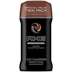 img 4 attached to 🪒 AXE Dark Temptation Twin Pack: Men's Antiperspirant Deodorant Stick, 2.7oz (Pack of 2)