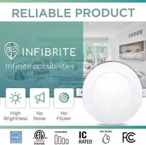 img 2 attached to Infibrite 4 Inch 5 CCT Selectable 2700K/3000K/3500K/4000K/5000K 9W 750LM Ultra-Thin LED Recessed Ceiling Light With Junction Box