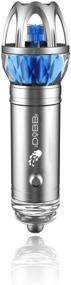 img 4 attached to iDOBBi Car Air Purifier - Portable Ionizer to Eliminate Cigarette Smoke Odor, 🚗 Pet Smell, Dust & Food Odors - Breathe Easy with Silver Metallic Air Freshener