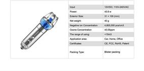 img 1 attached to iDOBBi Автомобильный очиститель воздуха - Портативный ионизатор для устранения запаха табачного дыма, запаха от животных 🚗, пыли и запахов еды - Дышите легко с ароматизатором воздуха серебристого цвета