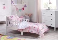transform your child's bed with the bloomsbury mill 4 piece toddler comforter 🦄 set - magic unicorn, fairy princess & enchanted castle - pink - kids bedding set logo