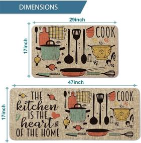 img 2 attached to 🍽️ Artoid Mode Kitchen Mats Set: Seasonal Cooking Sets for Home Kitchen - 17x29 and 17x47 Inch