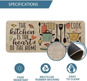 img 3 attached to 🍽️ Artoid Mode Kitchen Mats Set: Seasonal Cooking Sets for Home Kitchen - 17x29 and 17x47 Inch