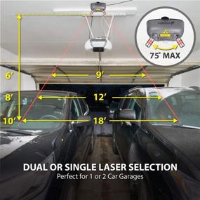 img 1 attached to 🚗 Fosmon Automotive Dual Laser Garage Parking Assist Guide System - Upgraded with Wider Angle, 360-degree Adjustable Parking Sensor - Includes AC Adapter and Battery Backup