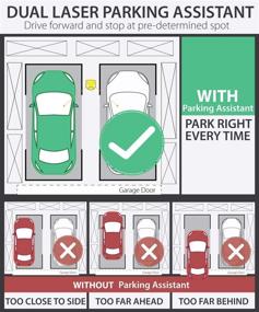 img 3 attached to 🚗 Fosmon Automotive Dual Laser Garage Parking Assist Guide System - Upgraded with Wider Angle, 360-degree Adjustable Parking Sensor - Includes AC Adapter and Battery Backup