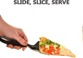 img 3 attached to 🍕 One-Handed Operation Stainless Steel Pizza Scissors Cutter - Easy-to-Use Pizza Spatula Slicer