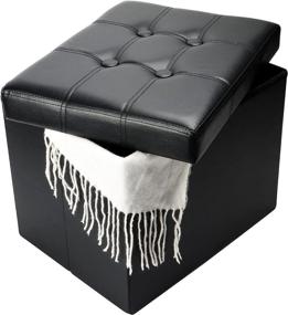 img 4 attached to Storage Ottoman EYLAEM Foldable 17X13X13In