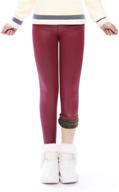 winter thick fleece leggings gp22_red_140 logo