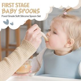 img 3 attached to 🍽️ Silicone Weaning Utensils for Toddlers - Food Service Equipment & Supplies by Jocate