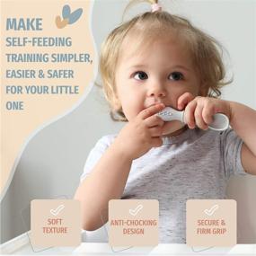 img 1 attached to 🍽️ Silicone Weaning Utensils for Toddlers - Food Service Equipment & Supplies by Jocate