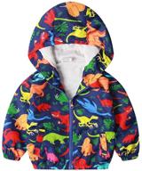 🦖 adorable little cartoon dinosaur windproof outerwear for boys: jackets & coats done right! logo