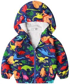 img 4 attached to 🦖 Adorable Little Cartoon Dinosaur Windproof Outerwear for Boys: Jackets & Coats Done Right!