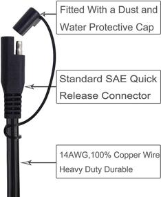 img 2 attached to 🔌 SCCKE 6.5FT 14AWG Кольцевой терминал для SAE Hарнесс Быстрое подключение сборки с предохранителем 20А