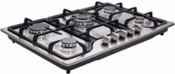 🔥 deli-kit dk257-b01: 30" dual fuel cooktop with 5 brass burners & stainless steel design - lpg/ng compatible, pulse ignition, 110v ac logo