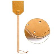 🧽 youngjoy leather head 19 inch heavy duty long handle: double-sided, flexible & durable leather scrubber logo