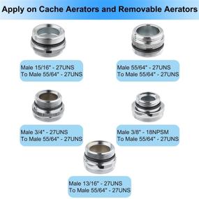 img 2 attached to 🚰 Versatile 10-Piece Faucet Adapter Kit: Connect Garden Hose, Aerator & Water Filter - Brass Adapters - Easy-to-Use - Male/Female Chrome Finish