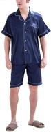 wowcarbazole pajamas button down sleepwear black l men's clothing for sleep & lounge logo