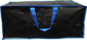 img 2 attached to 🌍 Earthwise Reusable Storage Bags: Extra Large Totes with Zipper Closure in Matte Black - Set of 4