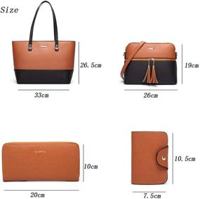 img 1 attached to Fashion Synthetic Leather Handbags Shoulder Women's Handbags & Wallets for Totes