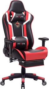 img 4 attached to 🎮 Ficmax Ergonomic Massage Gaming Chair with Footrest | Reclining High Back Racing Style Gamer Chair for E-sports and Home Office | Large Game Chair with Headrest, Lumbar Support