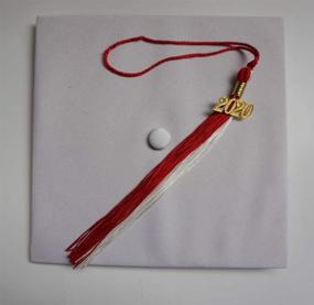 img 1 attached to 🎓 Stylish Graduation Tassel - 2019 Year Charm Included (White/Red) by Grad Days