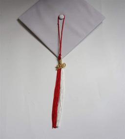 img 2 attached to 🎓 Stylish Graduation Tassel - 2019 Year Charm Included (White/Red) by Grad Days