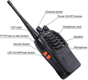 img 1 attached to 📞 Ansoko Rechargeable Walkie Talkies: Long Range Two Way Radios with Earpiece and Charger (3 Pack)