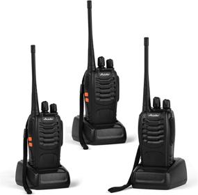 img 4 attached to 📞 Ansoko Rechargeable Walkie Talkies: Long Range Two Way Radios with Earpiece and Charger (3 Pack)