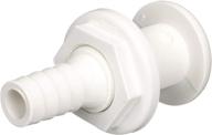 🔌 attwood 3873-3 polypropylene straight thru-hull connector - premium white finish логотип