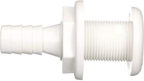img 1 attached to 🔌 Attwood 3873-3 Polypropylene Straight Thru-Hull Connector - Premium White Finish