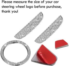 img 3 attached to 🚗 Enhance Your Honda Car's Aesthetics with 3-Piece Crystal Bling Emblem Sticker Set - Perfect Fit for Civic, Accord, City, FIT, CR-V, and More (2016-2020)