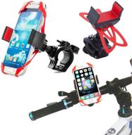 zoeast(tm) out door universal bike phone mount: versatile holder for iphone 13, samsung galaxy, and more - bike stand red logo