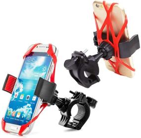 img 3 attached to ZOEAST(TM) Out Door Universal Bike Phone Mount: Versatile Holder for iPhone 13, Samsung Galaxy, and More - Bike Stand Red