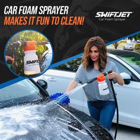 img 2 attached to Ultimate SwiftJet Garden Hose Foam Gun Sprayer Set with Microfiber Wash Mit - Adjustable Water Pressure & Soap Ratio Dial - Attaches to Any Hose for Premium Car Wash - Foam Sprayer with Wash Mit