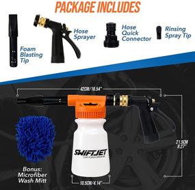 img 3 attached to Ultimate SwiftJet Garden Hose Foam Gun Sprayer Set with Microfiber Wash Mit - Adjustable Water Pressure & Soap Ratio Dial - Attaches to Any Hose for Premium Car Wash - Foam Sprayer with Wash Mit