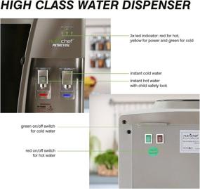 img 1 attached to 💦 NutriChef AZPKTWC10SL White Hot & Cold Water Cooler Dispenser for 5 Gallon Bottles